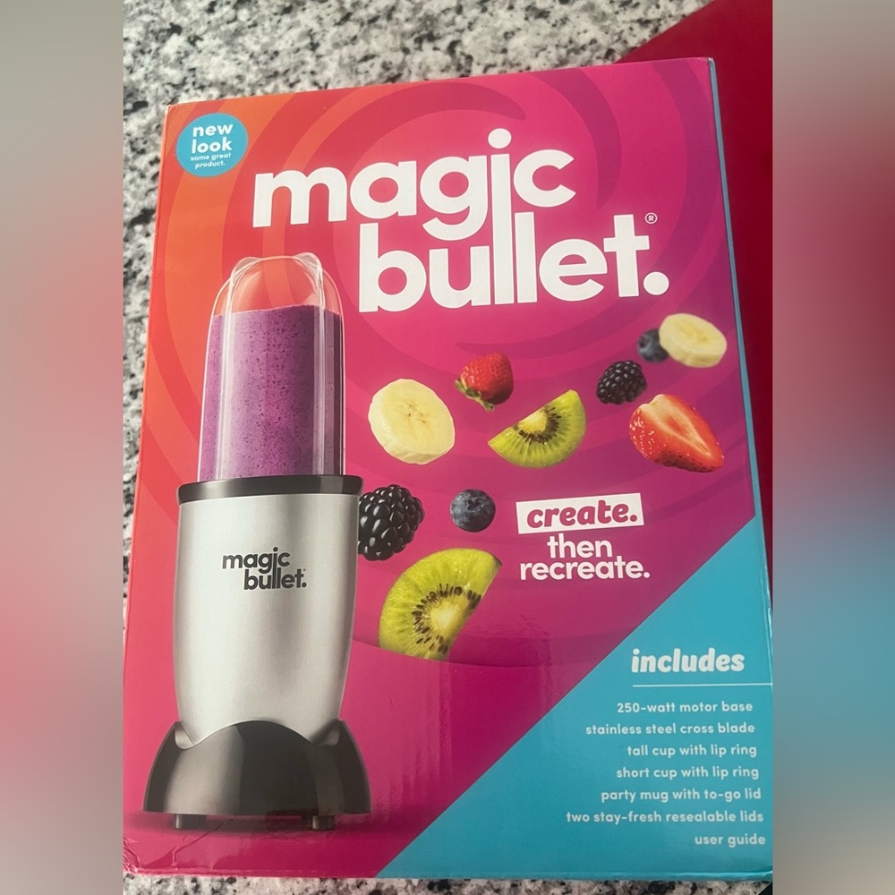 Magic Bullet Blender - Silver and Black. Sealed. Un-opened